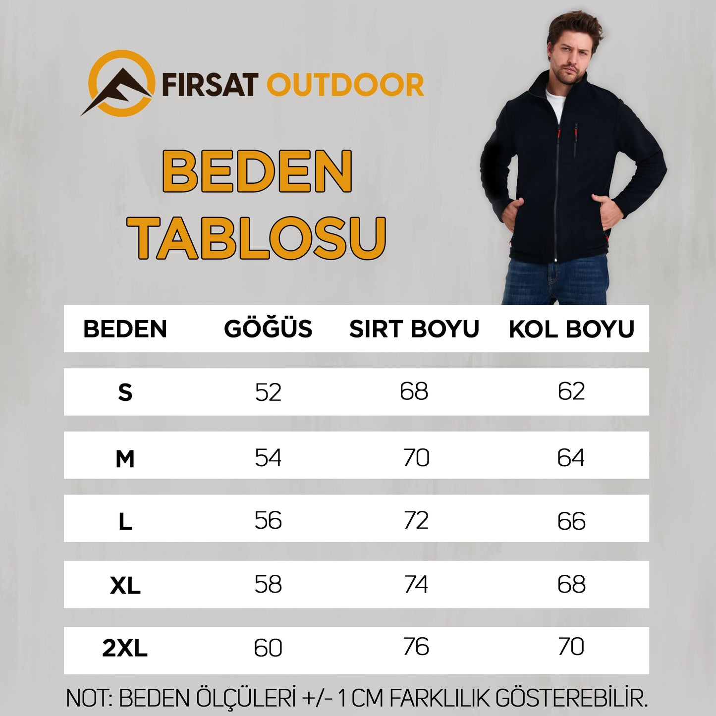 Erkek Outdoor Fermuarlı Polar Ceket - Haki