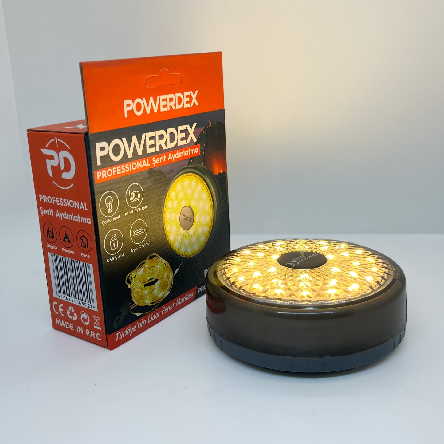 PD-830 Profesyonel 10 Metre Telli Işıklı Type-C Girişli Şerit Aydınlatma