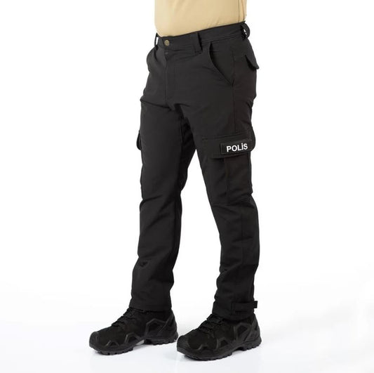 Taktikal Likralı Polis Pantolonu Siyah