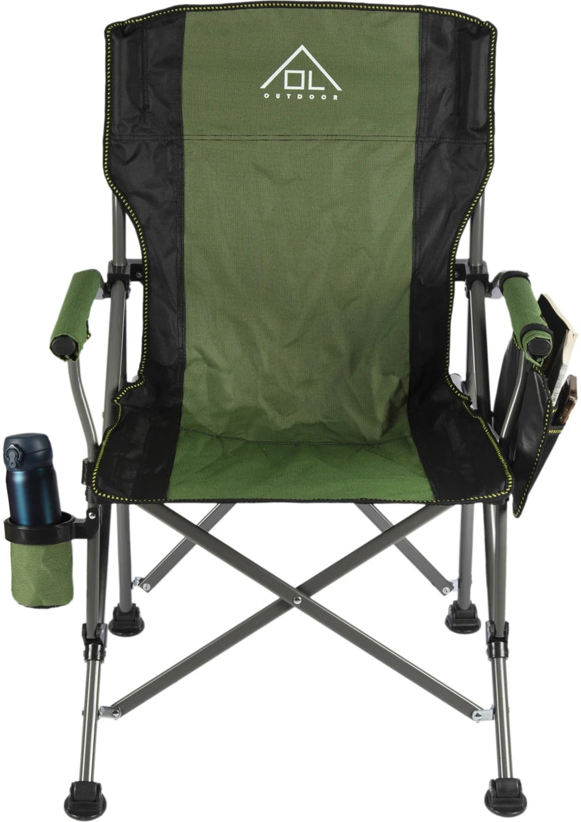Outdoor  Katlanır Kamp Sandalyesi - Haki Yeşil