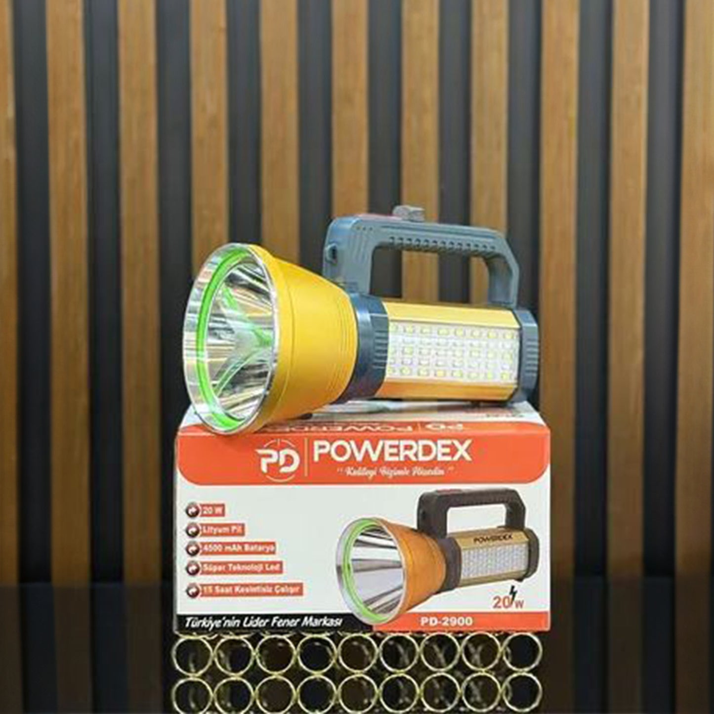 PD-2900 2000 Lümen LED Şarjlı El Feneri