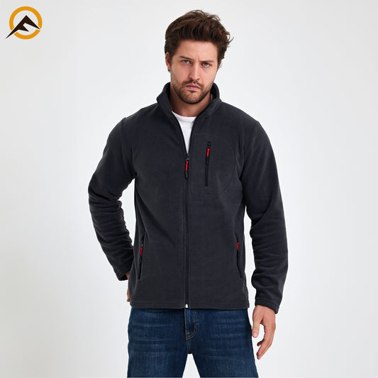Erkek Outdoor Fermuarlı Polar Ceket - Antrasit