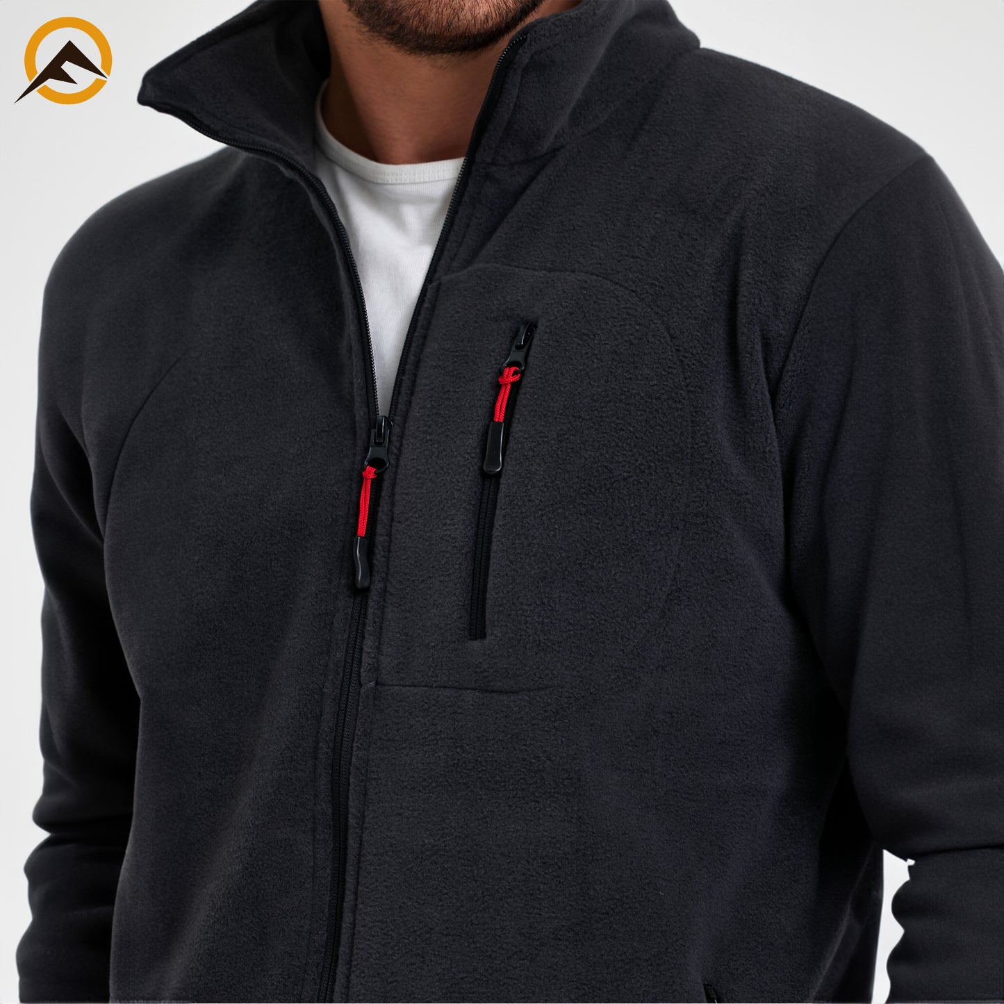 Erkek Outdoor Fermuarlı Polar Ceket - Antrasit