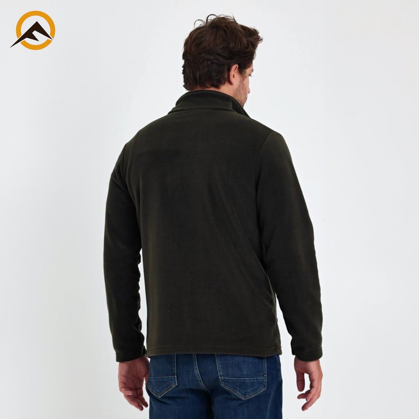 Erkek Outdoor Fermuarlı Polar Ceket - Haki