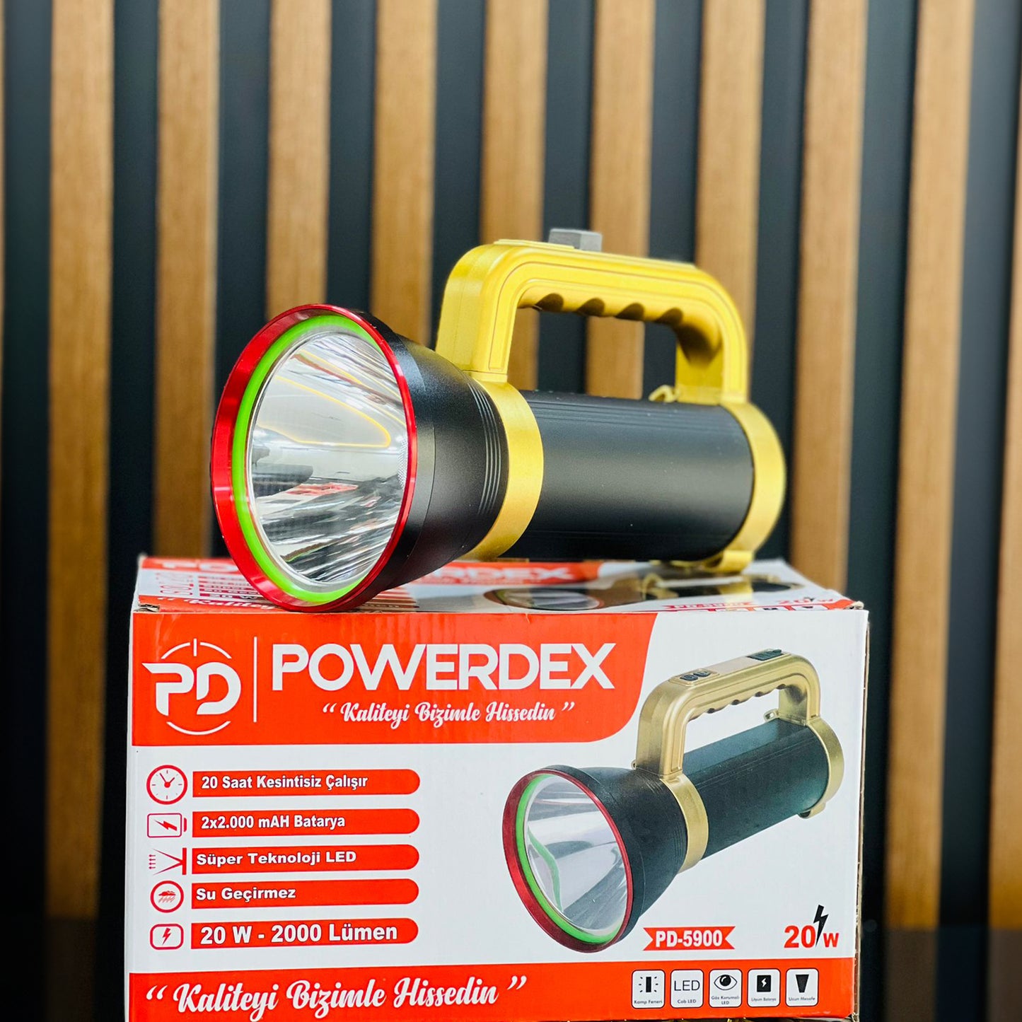 PD-5900 2000 Lümen LED Şarjlı El Feneri