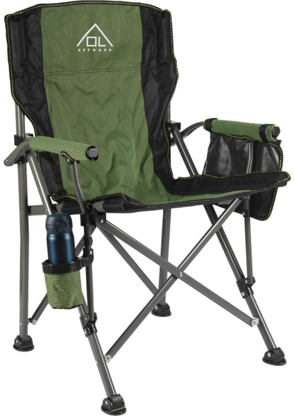 Outdoor  Katlanır Kamp Sandalyesi - Haki Yeşil