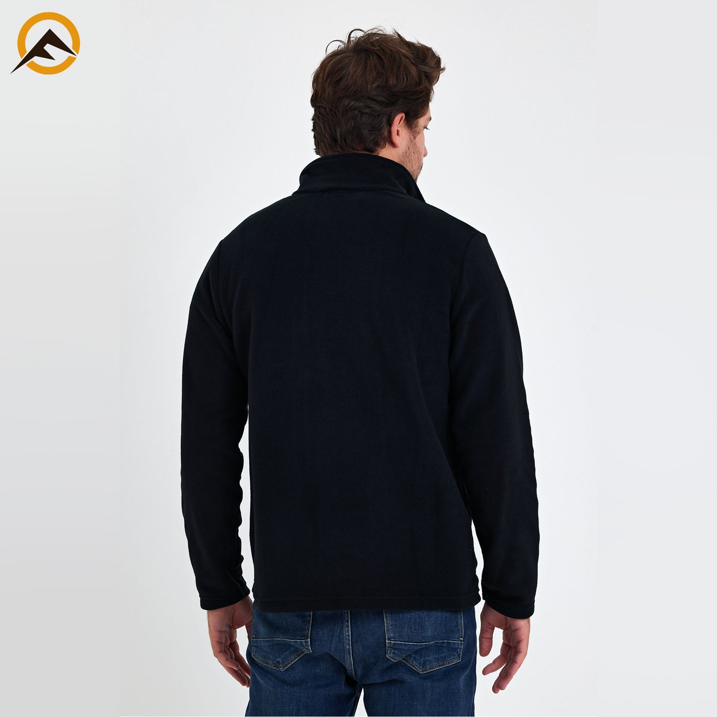 Erkek Outdoor Fermuarlı Polar Ceket - Siyah